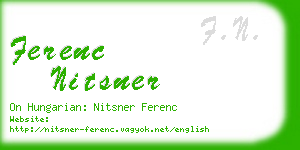 ferenc nitsner business card